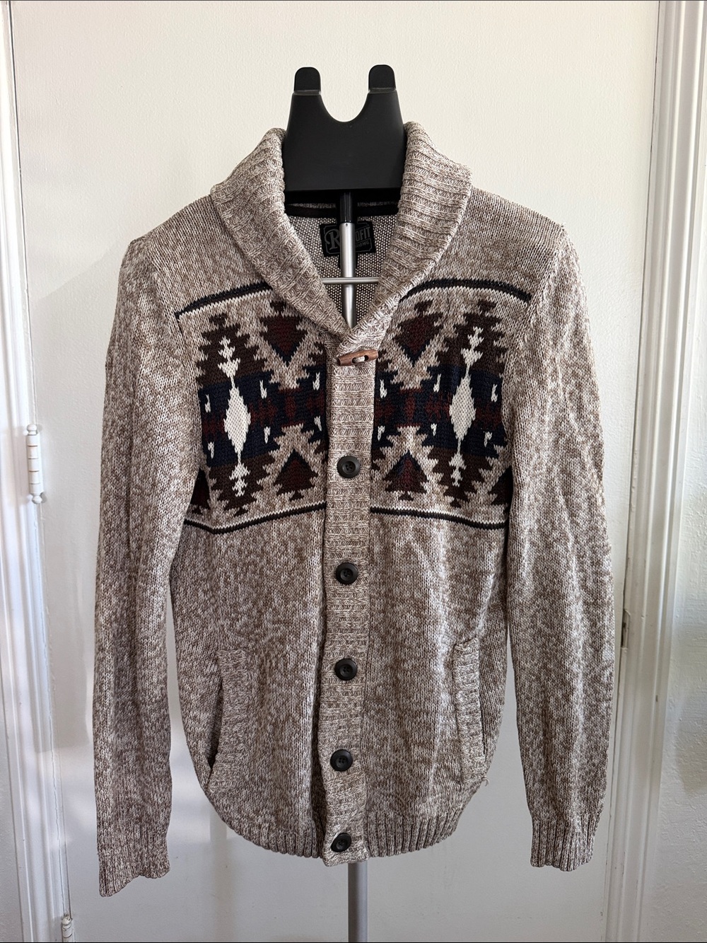 Retrofit Men’s Cardigan Sweater Size S